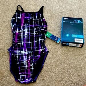 Purple and Black Speedo One piece